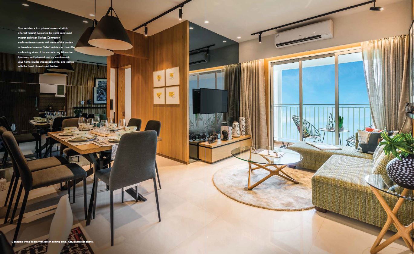 Lodha Upper Thane L shaped Living-Dining Area