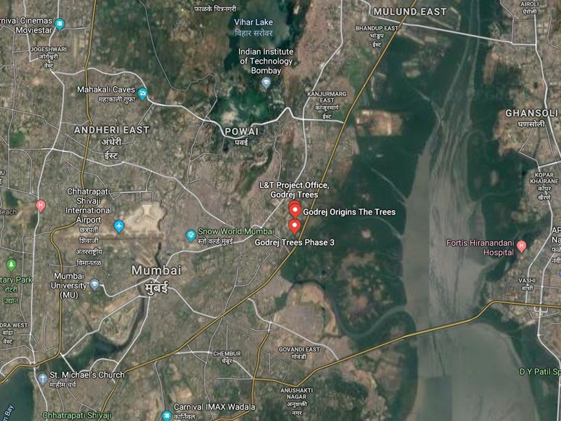 Godrej Trees Satellite Google Location Map