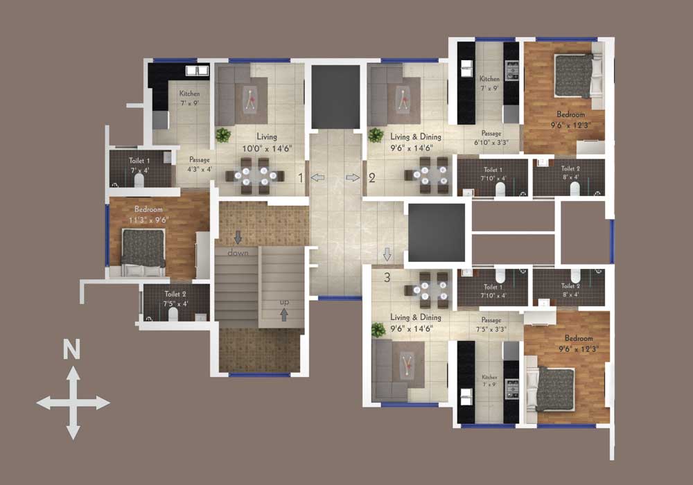 Aabiel Avenue Typical Floor Plan