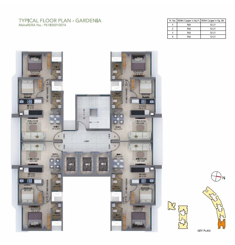 Arkade Earth Typical Floor Plan Gardenia