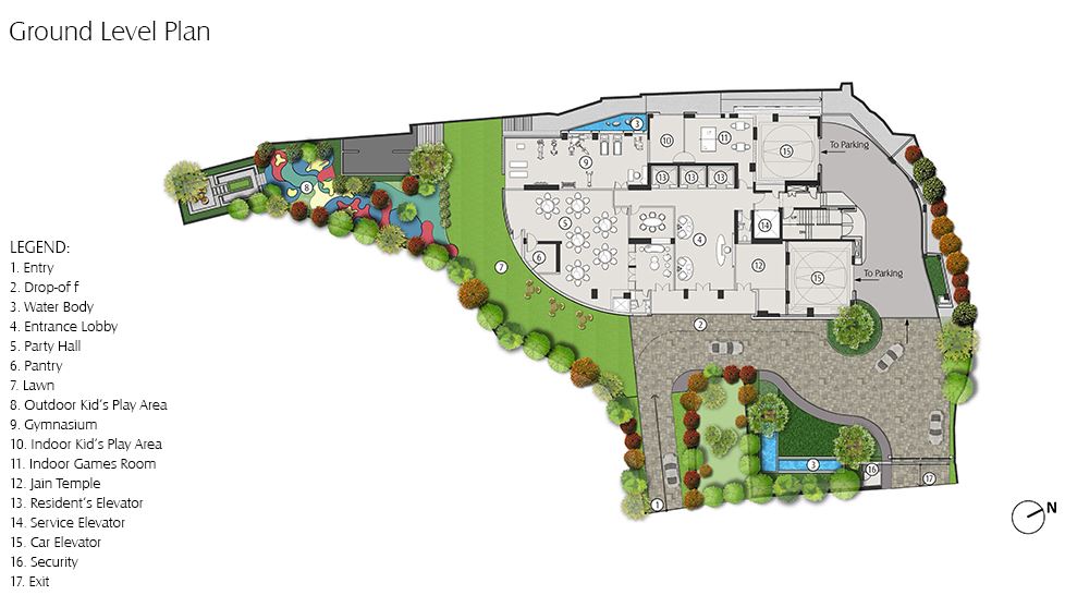 Lodha Seamont Gound Level Plan
