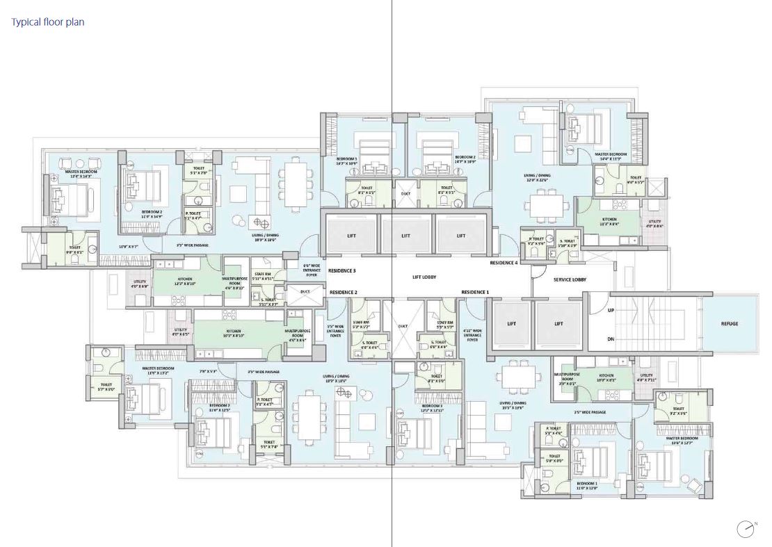 Lodha Seamont Typical Floor Plan Image