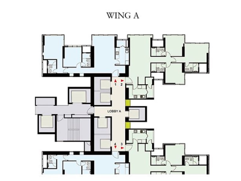 Lodha Parkside Wing A Typical Floor Plan