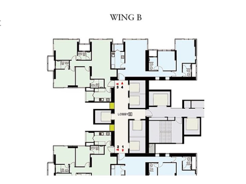Lodha Parkside Wing B Typical Floor Plan