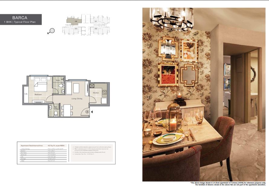 Barca 1BHK Typical Floor Plan