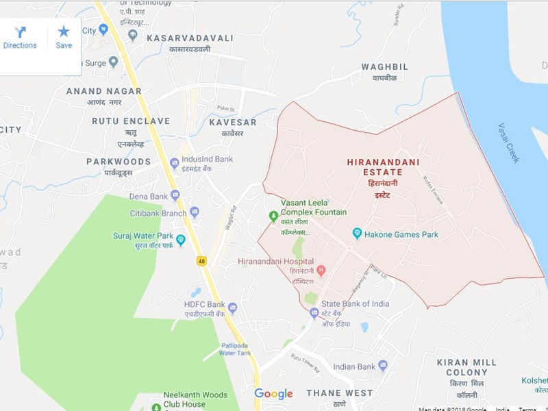 Hiranandani Estate Location Map