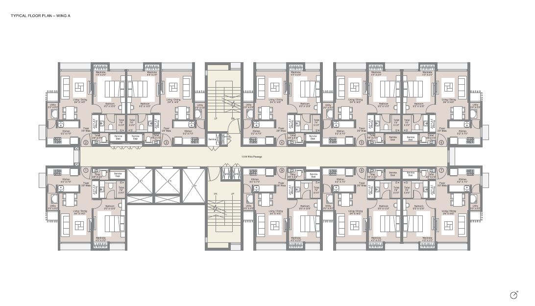 Casa Viva Typical Floor Plan Wing A