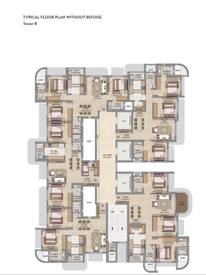 Lodha Bel Air Typical Floor Plan Tower B
