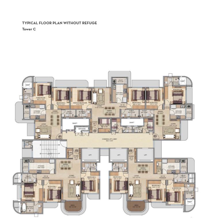 Lodha Bel Air Typical Floor Plan Tower C