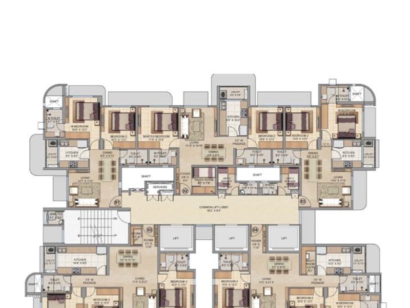 Lodha Bel Air Typical Floor Plan Tower C
