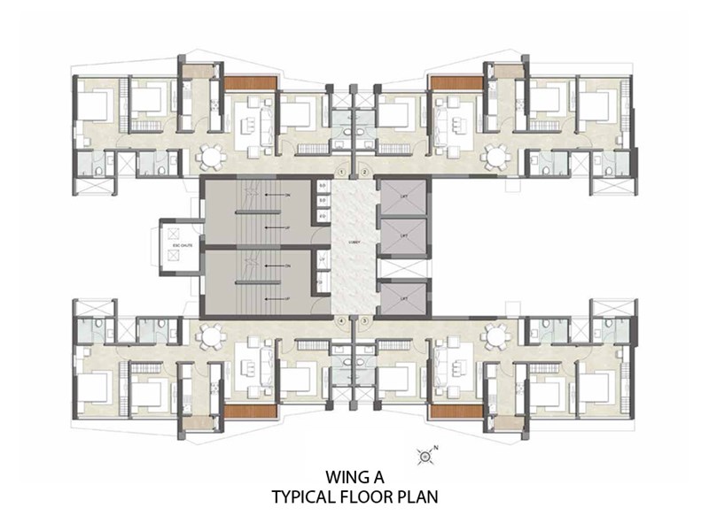 Kalpataru Magnus Typical Floor Plan Wing A