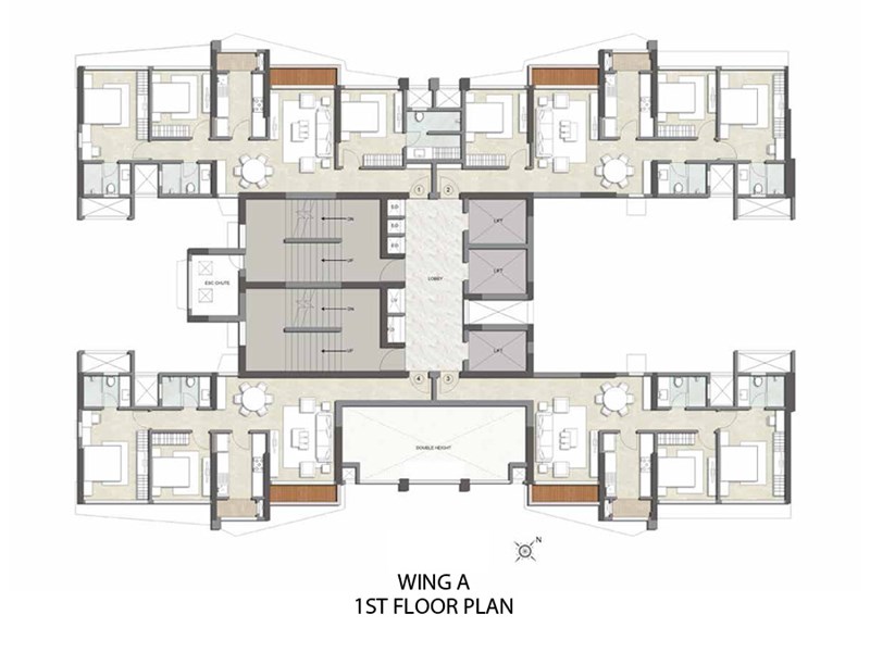 Kalpataru Magnus Wing A 1st Floor Plan