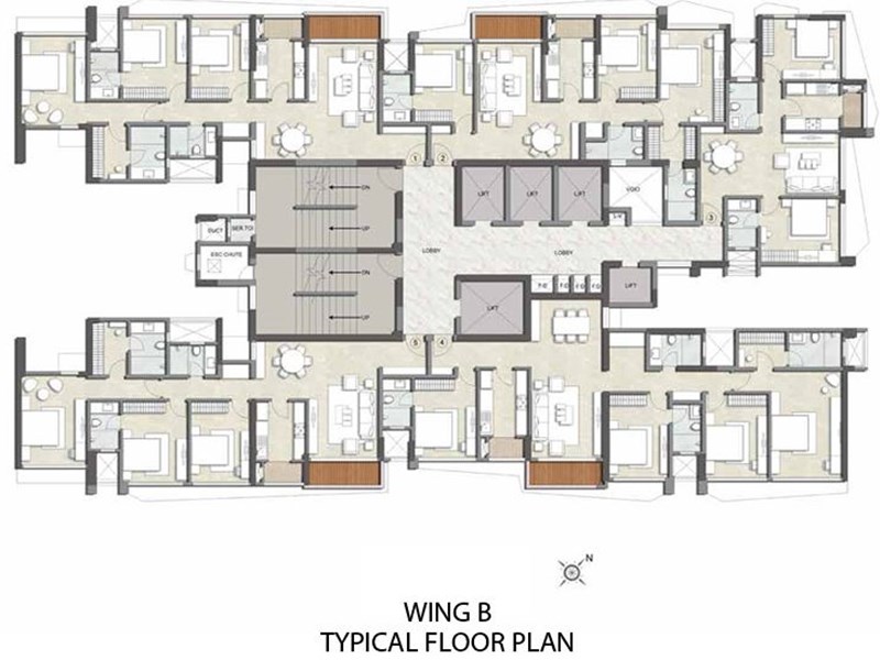 Kalpataru Magnus Wing B Typical Floor Plan