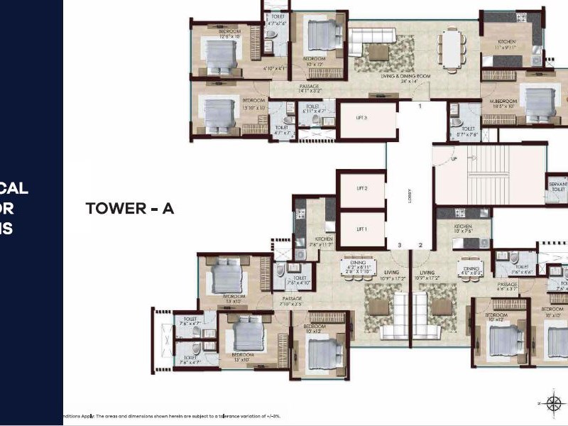 Chandak Stella Tower A Typical Floor Plan