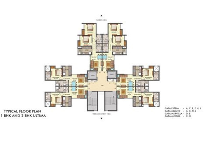 Lodha Aquaville Typical Floor Plan Image-1