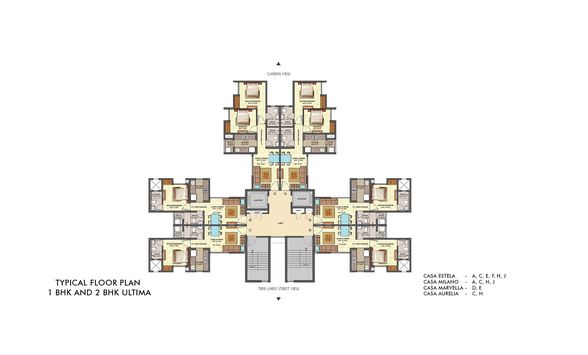 Lodha Aquaville Typical Floor Plan Image-2
