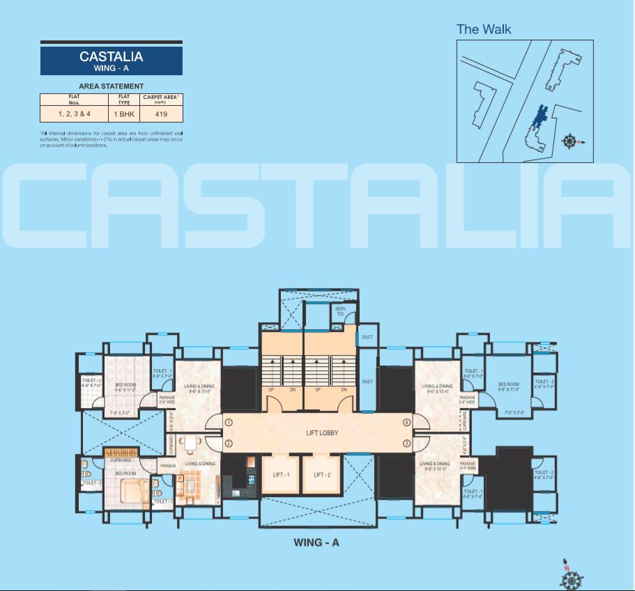 Castalia Wing A Typical Floor Plan