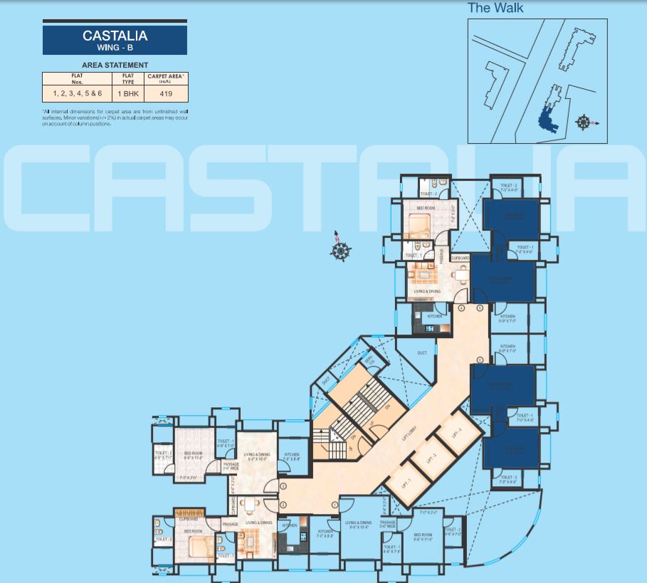 Castalia Wing B Typical Floor Plan