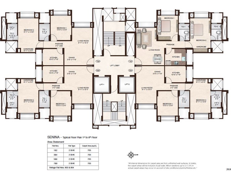 Senina Typical Floor Plan 1st-8th Floor