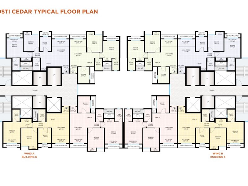 Dosti West County-Dosti Cedar Typical Floor Plan