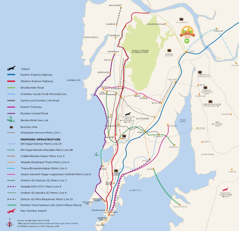 Dosti West County Ideal Location