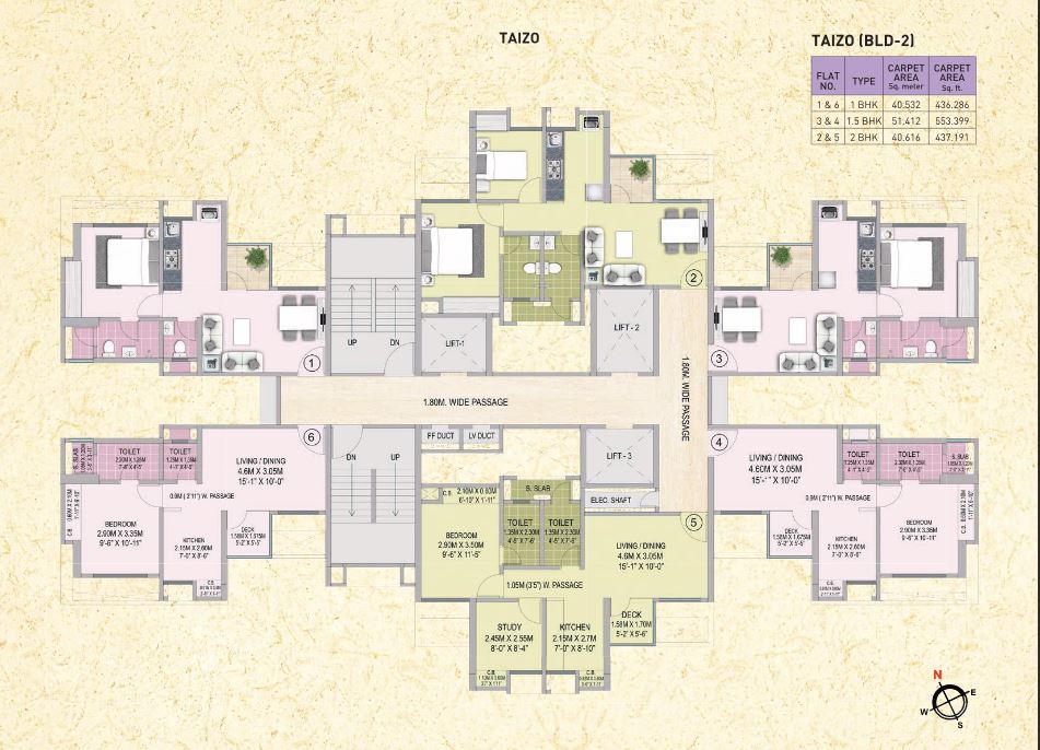 Puraniks Tokyo Bay Bldg 2 Typical Plan
