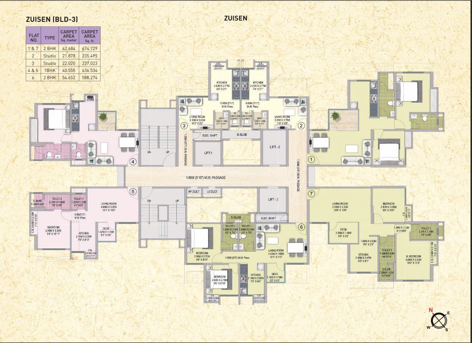 Puraniks Tokyo Bay Bldg 3 Typical Plan