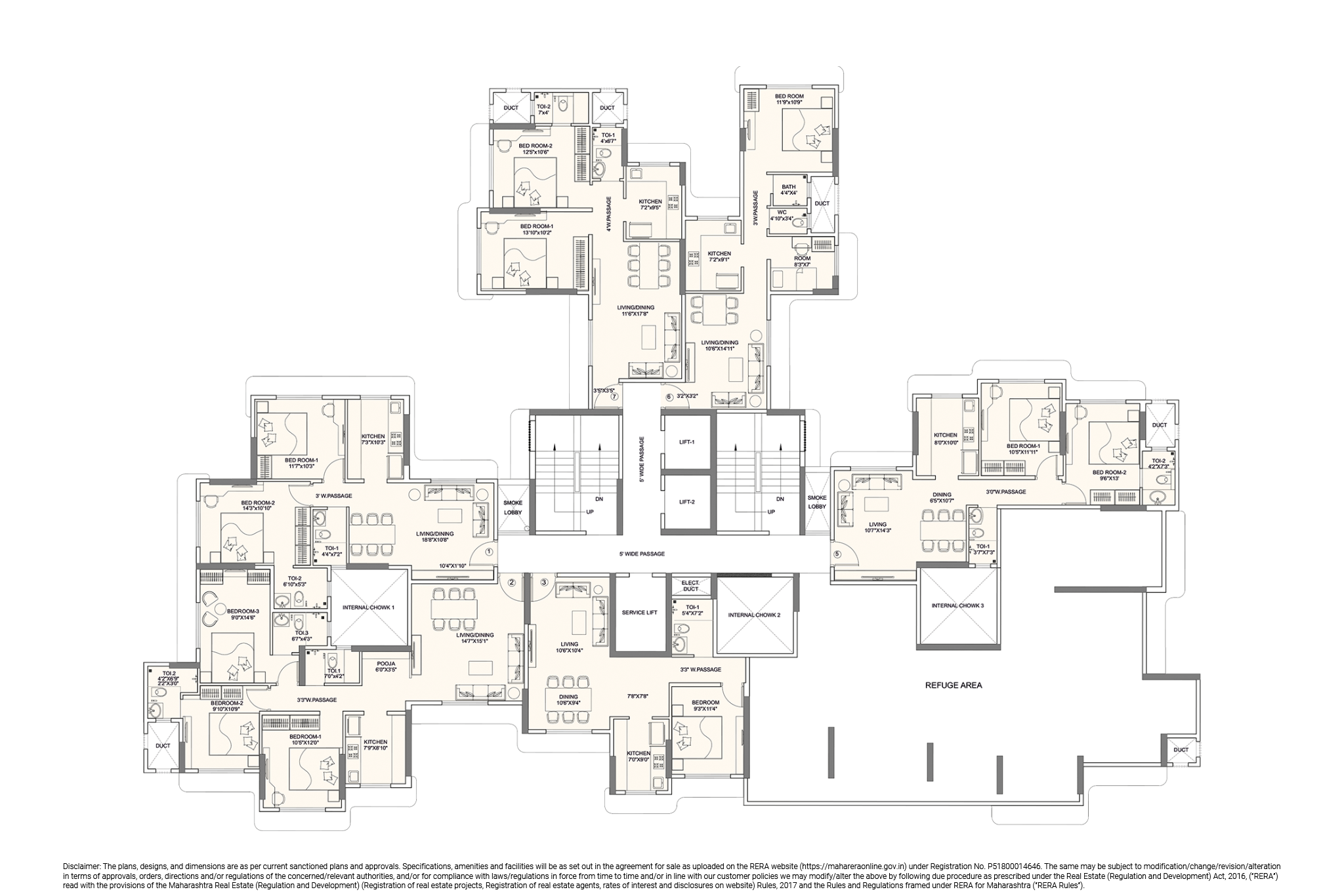 Sunteck Gilbird 7th Floor Plan