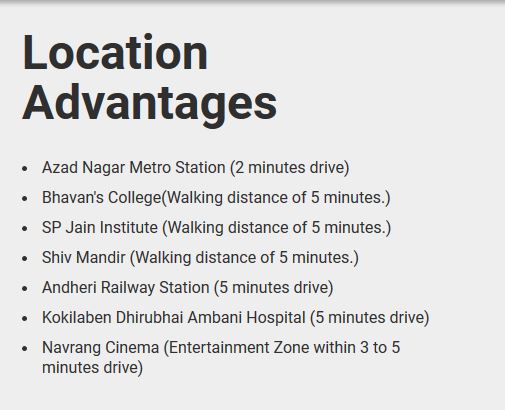 Sunteck Gilbird Location Advantage