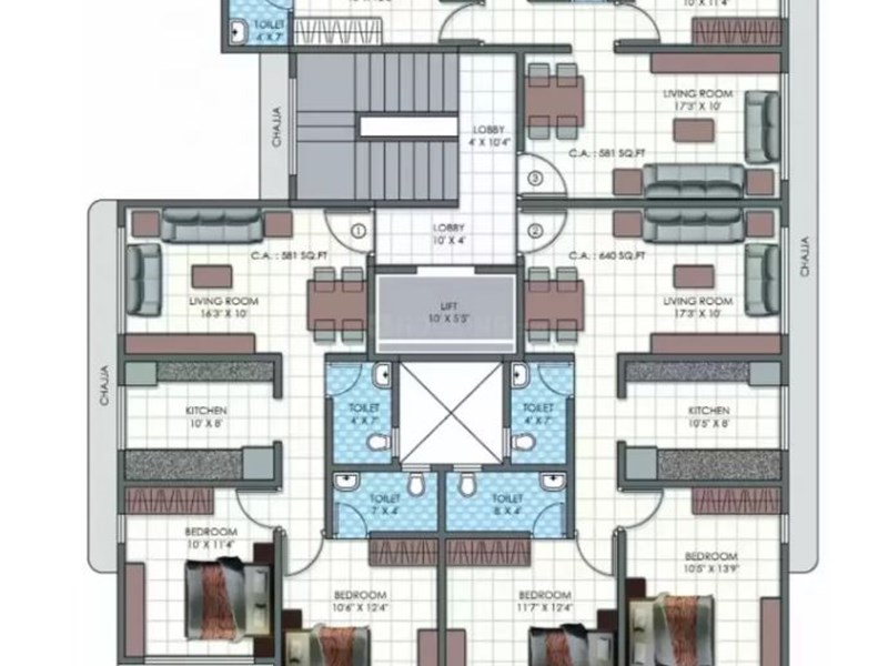 Navchandrakunj Typical Floor Plan