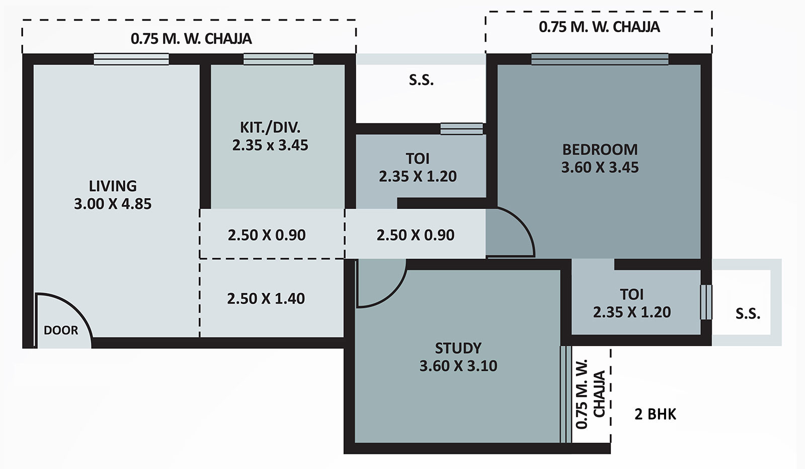 Intelligentia 2BHK  Plan