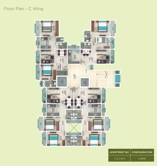 Ekta Regent Park Wing C Floor Plan