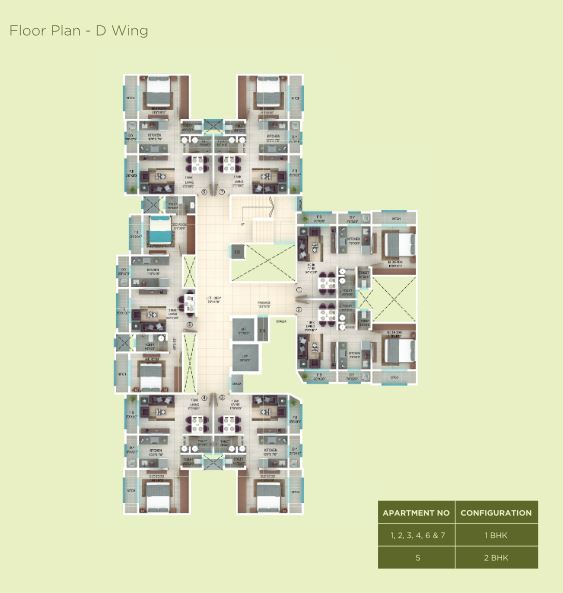 Ekta Regent Park Wing D Floor Plan