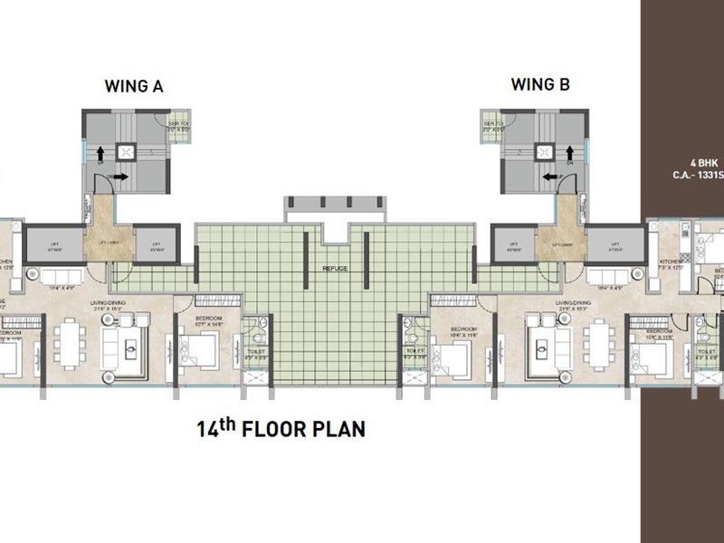 Asbury Park Typical Floor Plan 14th floor