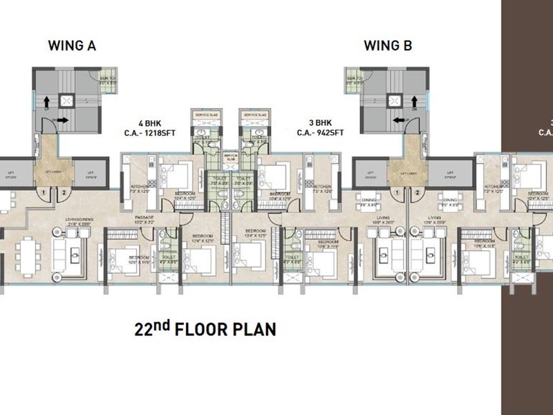 Asbury Park Typical Floor Plan 22nd floor