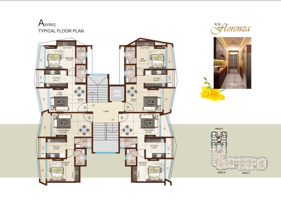 Florenza Typical Floor Plan Wing A