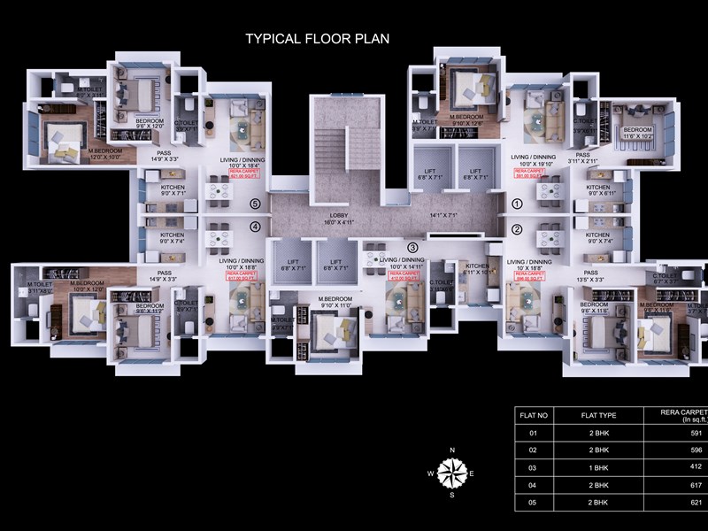Thakur Aspire Typical floor Plan