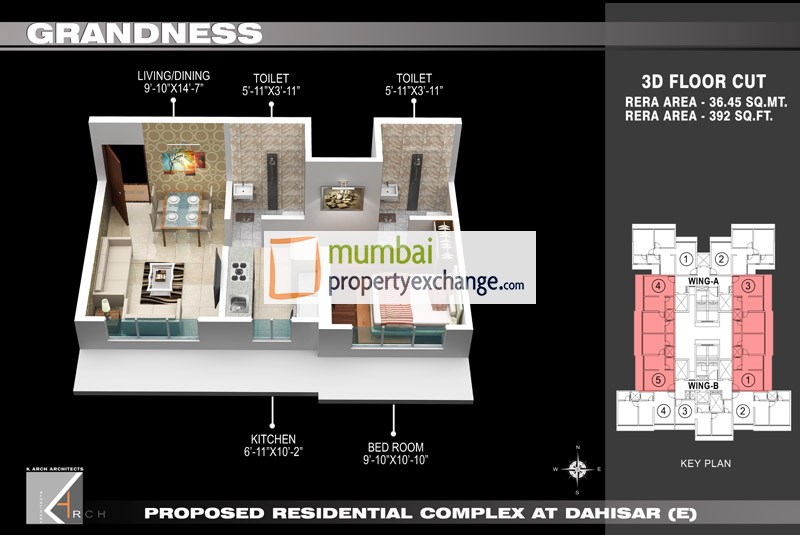 Flat on rent in Grandness, Dahisar East