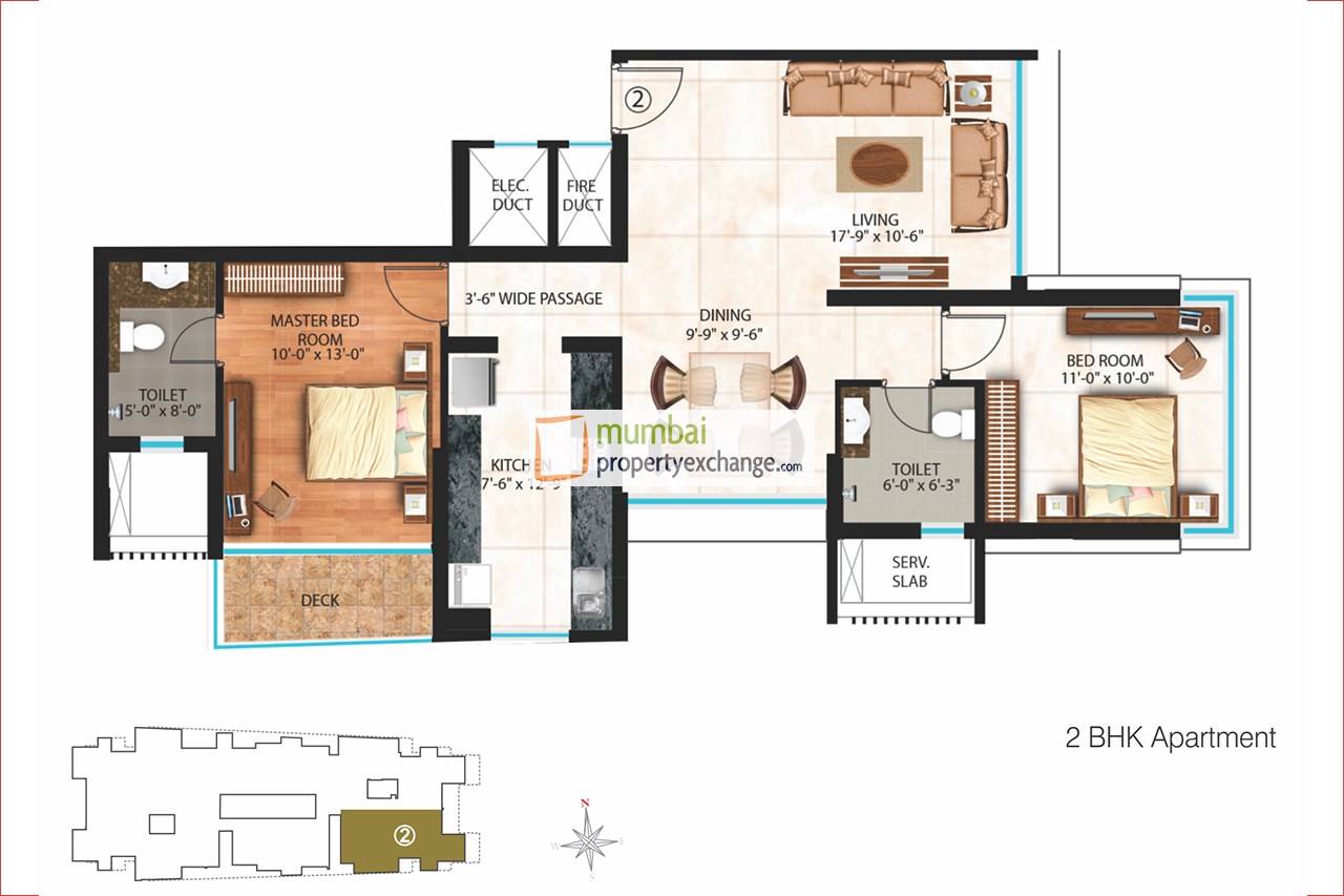 Flat on rent in Serenity Heights, Andheri East