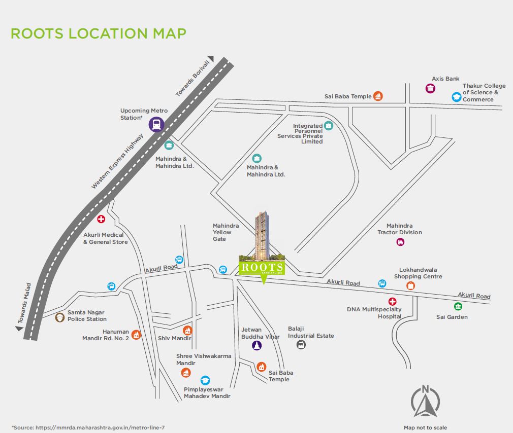 Mahindra Lifesapces Roots Location Map