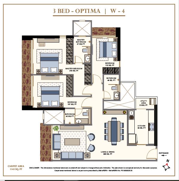 Avighna IX 3BHK Optima W4