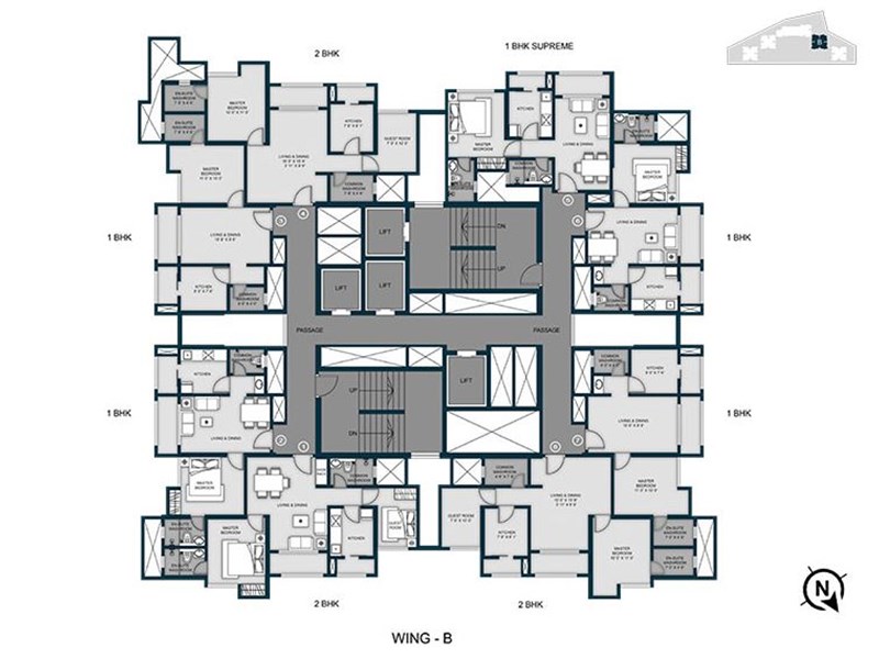 7 Aaradhya High Park Typical Floor Plan Wing B