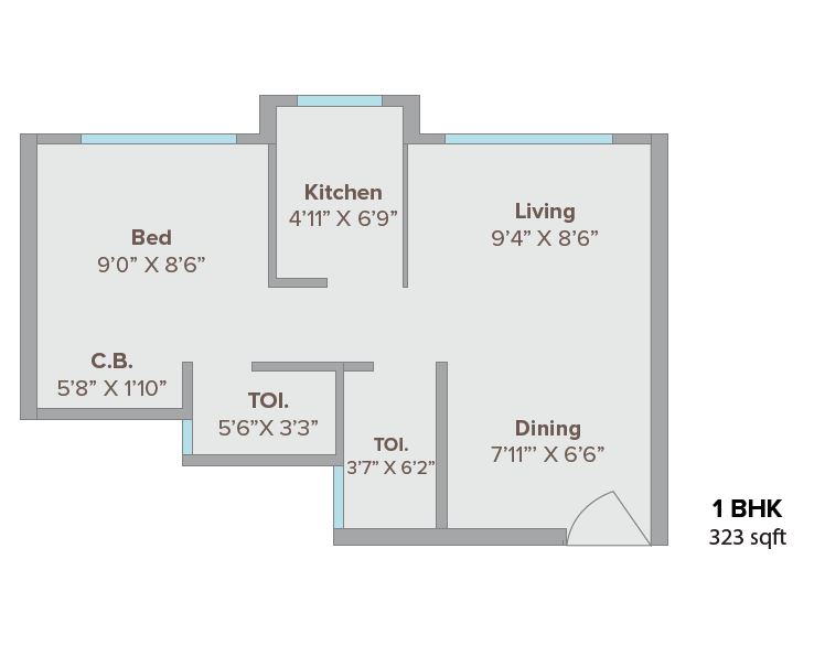 Neoskies 1BHK Plan