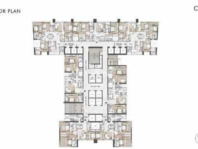 Rustomjee Crown C Typical Floorplan