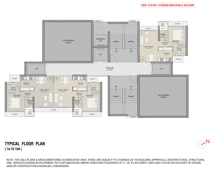 Ruparel Nova Typical Floor Plan 1-15th Floor