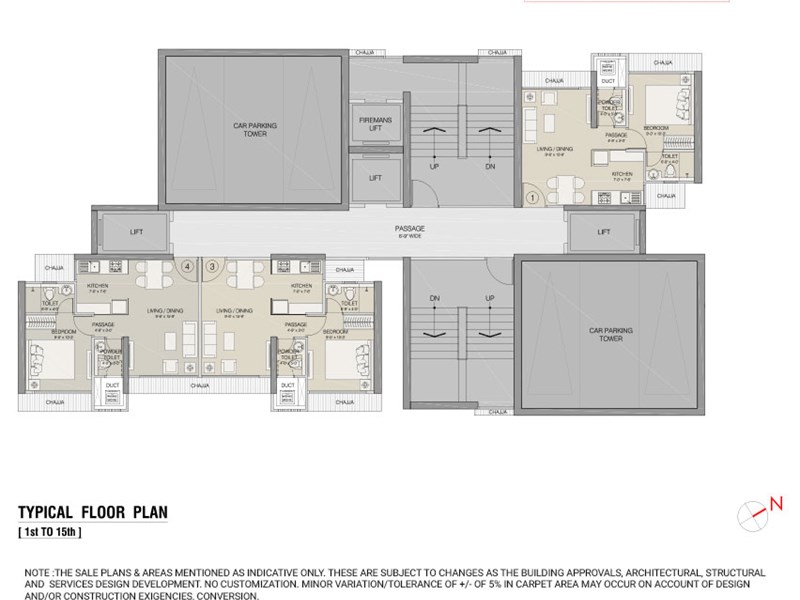 Ruparel Nova Typical Floor Plan 1-15th Floor
