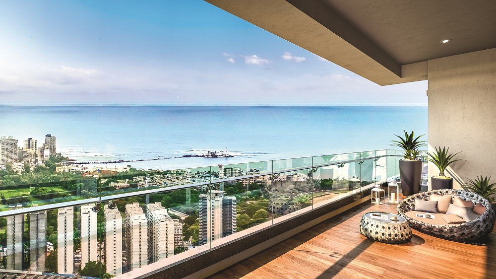 K Raheja Vivarea Living Room Balcony