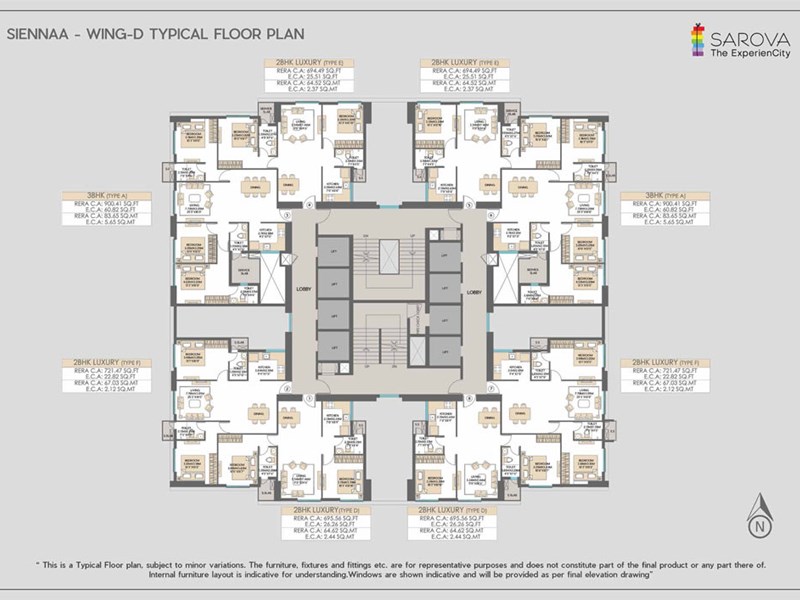 Sienna Wing D-Typical-floor-plan