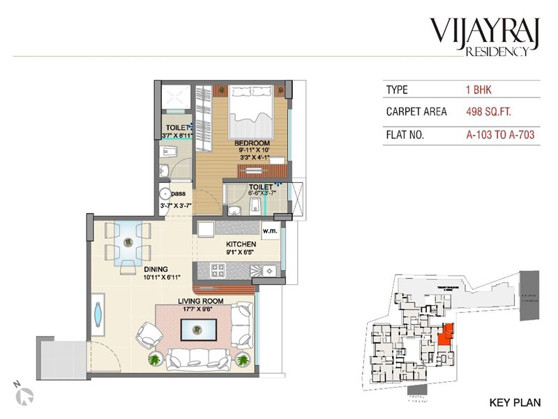 VijayRaj Residency 1BHK Type 4
