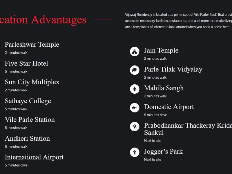 VijayRaj Residency Location Advantage
